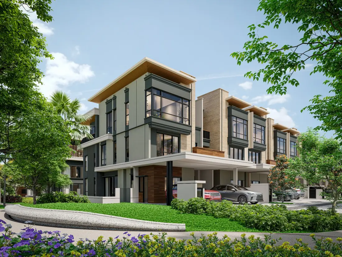 Type B end lot at Zenia Parkhomes, ParkCity Damansara — artist’s impression